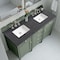 James Martin Vanities Brittany 60in Double Vanity, Smokey Celadon w/ 3 CM Charcoal Soapstone Top 650-V60D-SC-3CSP - alternate 4